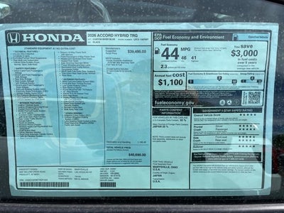 2026 Honda Accord Hybrid Touring