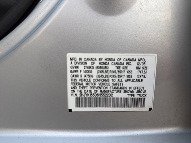 2006 Honda Ridgeline RTL