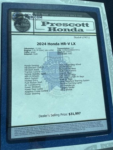 2024 Honda HR-V LX