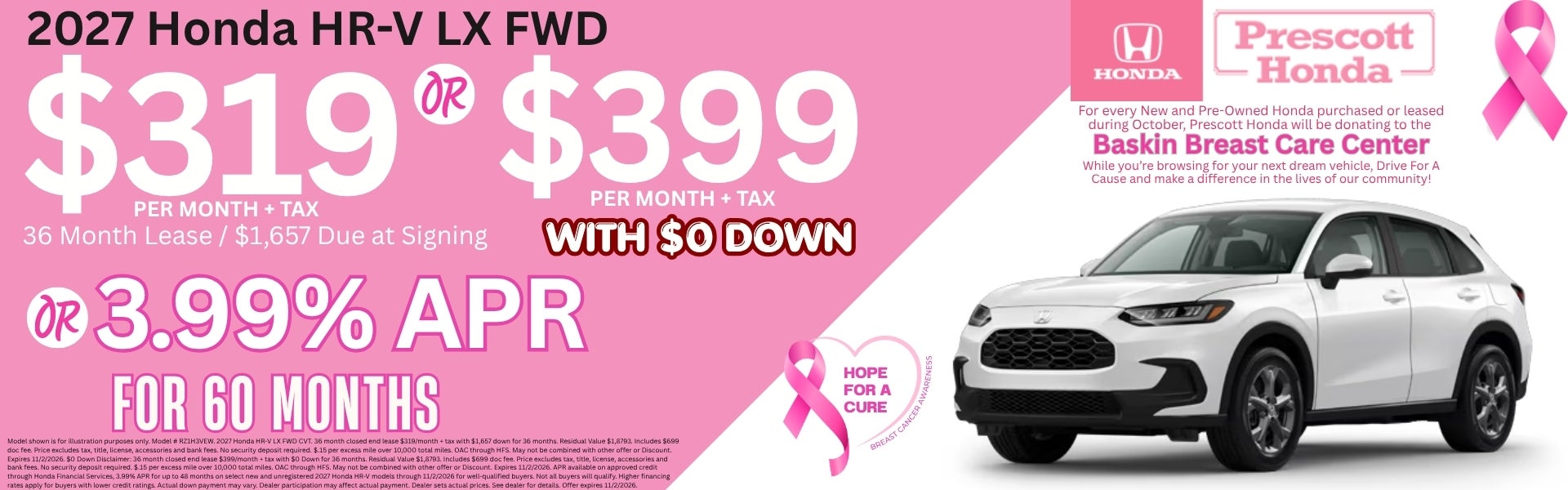Best Honda HR-V Lease Deals and New Specials Flagstaff AZ