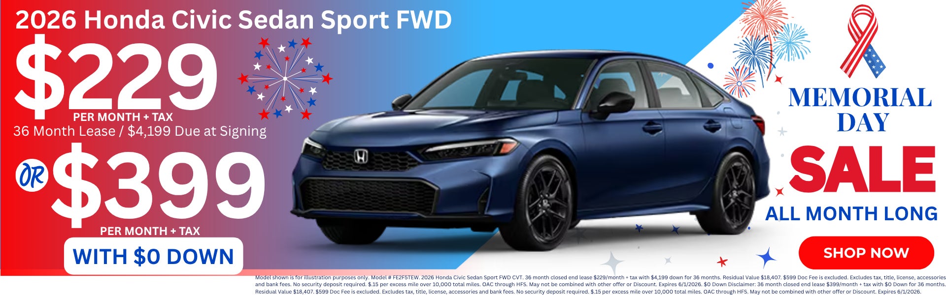 2026 Honda Civic Sedan Sport FWD