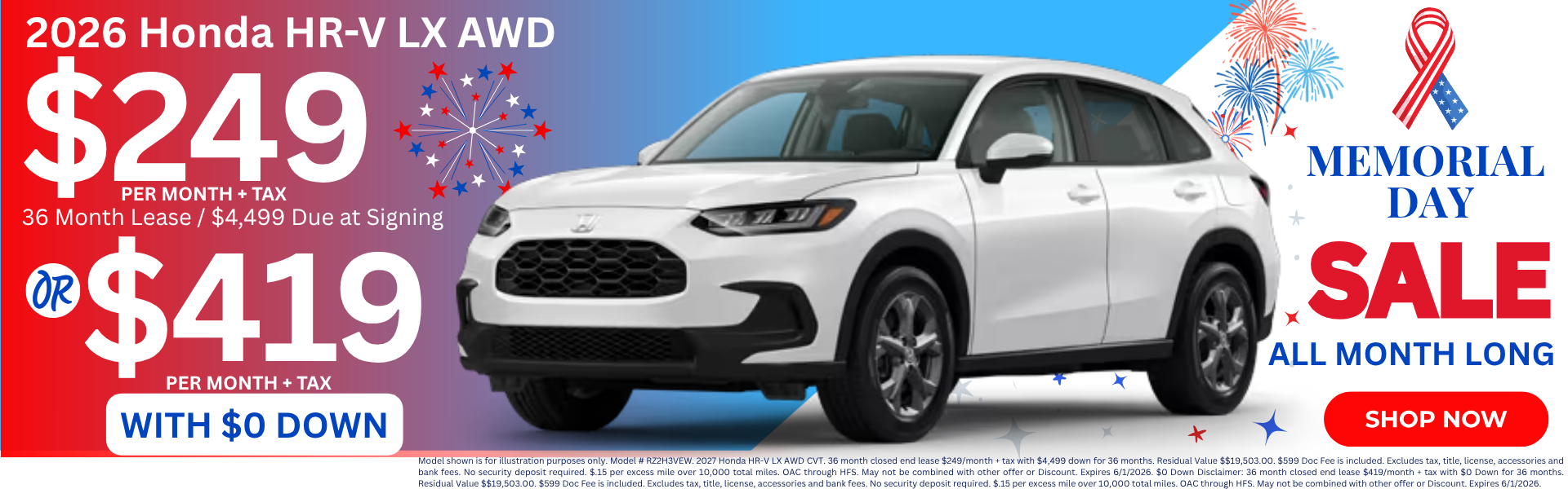 Best Honda HR-V Lease Deals in AZ